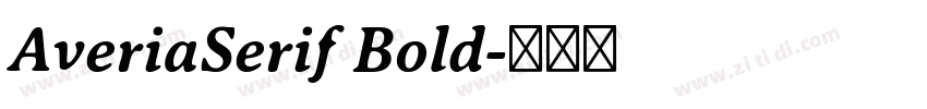 AveriaSerif Bold字体转换